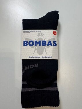 Bombas NWT Unisex Black Crew socks 1 pair